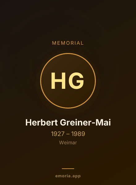 Memorial portrait of Herbert Greiner-Mai