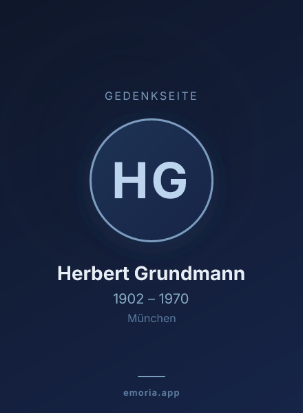 Gedenkportrait von Herbert Grundmann