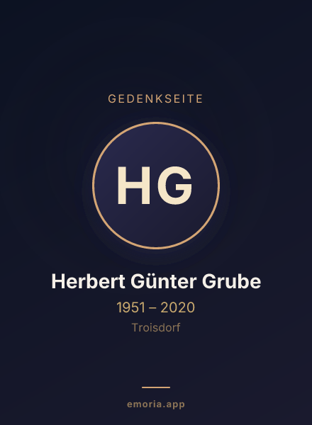 Gedenkportrait von Herbert Günter Grube