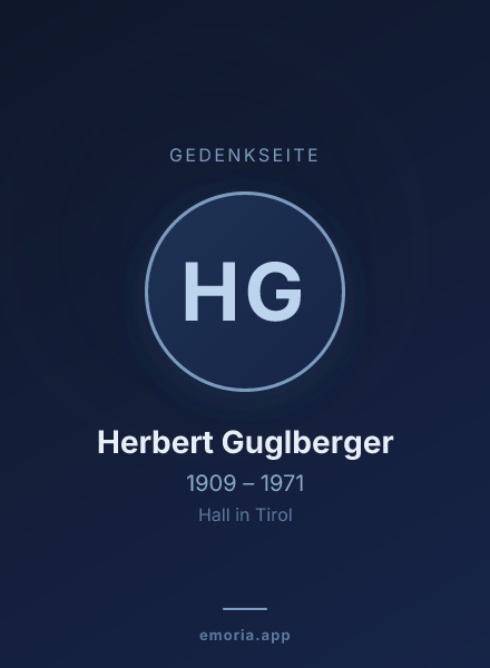 Gedenkportrait von Herbert Guglberger