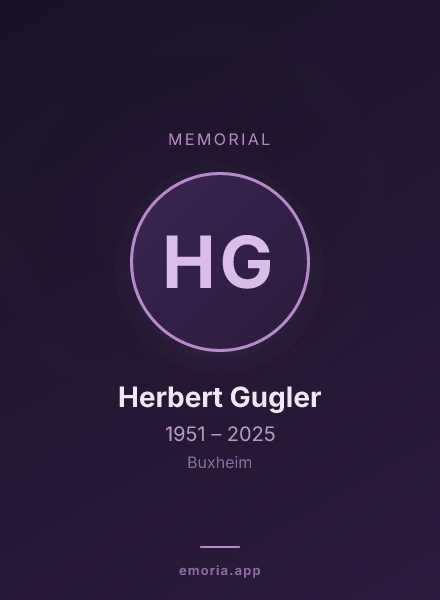 Memorial portrait of Herbert Gugler