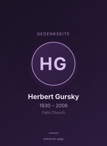 Gedenkportrait von Herbert Gursky