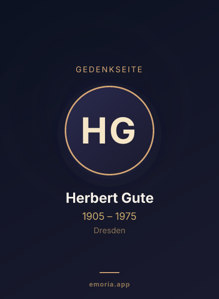 Gedenkportrait von Herbert Gute