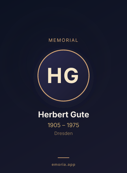 Memorial portrait of Herbert Gute