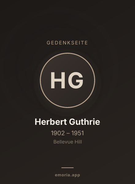 Gedenkportrait von Herbert Guthrie