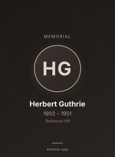 Memorial portrait of Herbert Guthrie