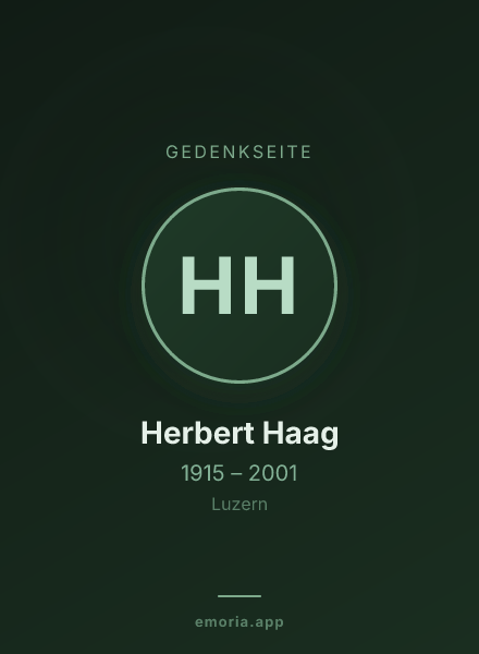 Gedenkportrait von Herbert Haag