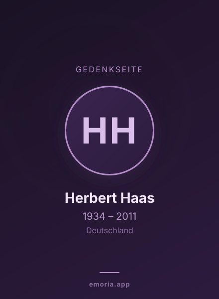 Gedenkportrait von Herbert Haas