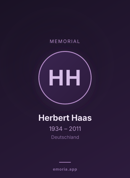Memorial portrait of Herbert Haas