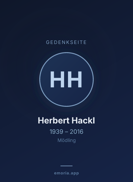 Gedenkportrait von Herbert Hackl