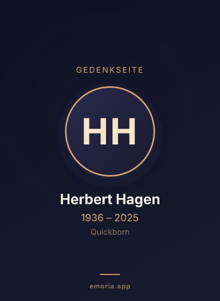 Gedenkportrait von Herbert Hagen