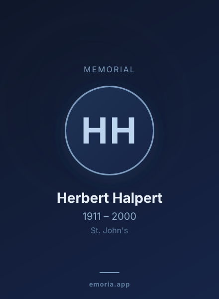 Memorial portrait of Herbert Halpert