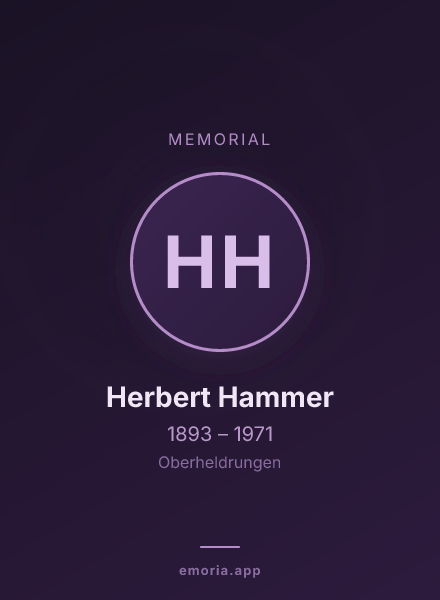 Memorial portrait of Herbert Hammer