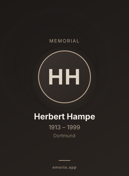 Memorial portrait of Herbert Hampe