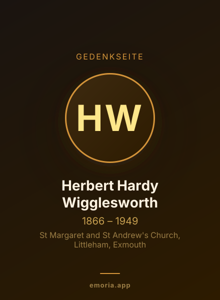 Gedenkportrait von Herbert Hardy Wigglesworth