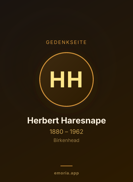 Gedenkportrait von Herbert Haresnape