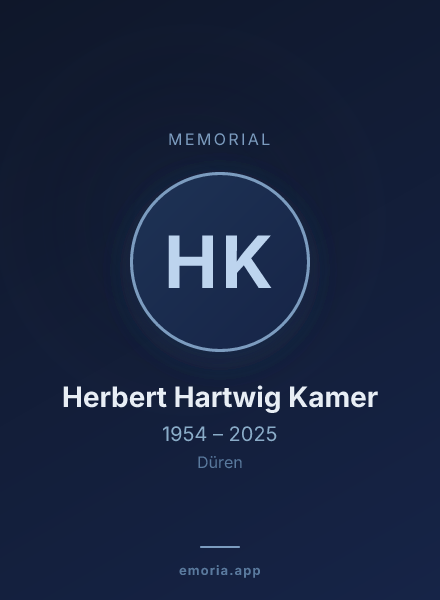 Memorial portrait of Herbert Hartwig Kamer