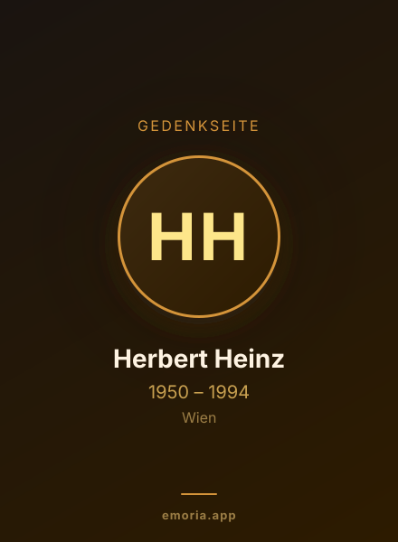 Gedenkportrait von Herbert Heinz
