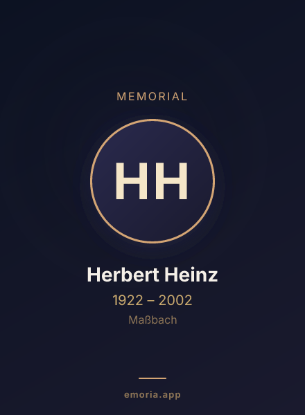 Memorial portrait of Herbert Heinz