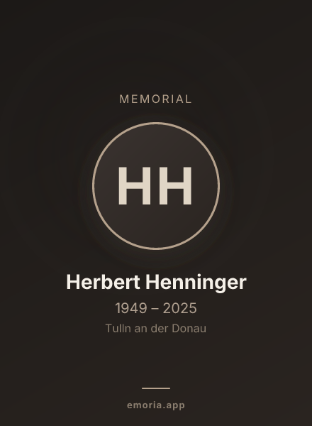 Memorial portrait of Herbert Henninger