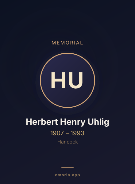 Memorial portrait of Herbert Henry Uhlig
