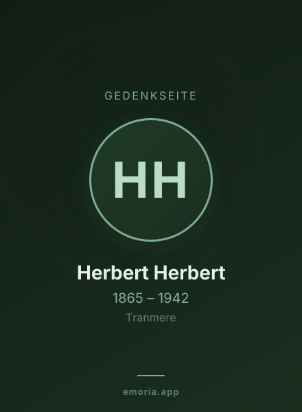 Gedenkportrait von Herbert Herbert