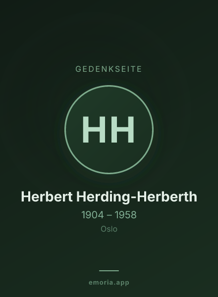 Gedenkportrait von Herbert Herding-Herberth