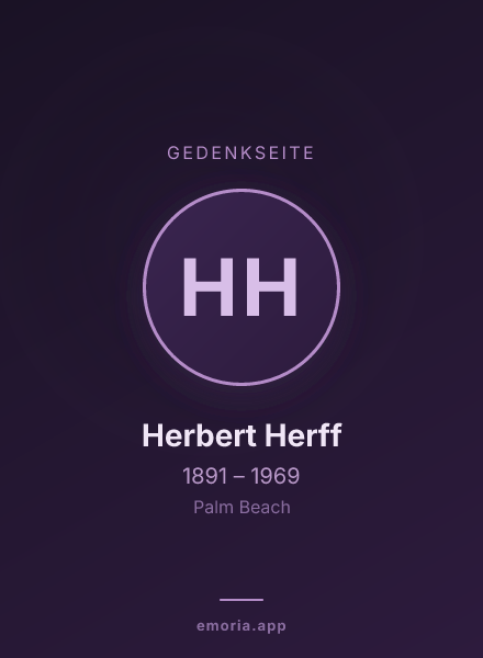 Gedenkportrait von Herbert Herff