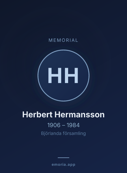 Memorial portrait of Herbert Hermansson