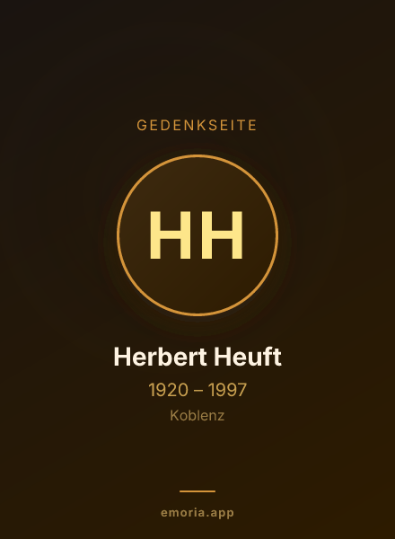 Gedenkportrait von Herbert Heuft