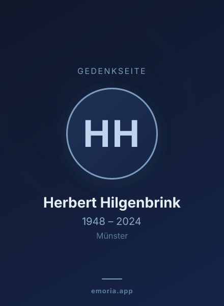 Gedenkportrait von Herbert Hilgenbrink