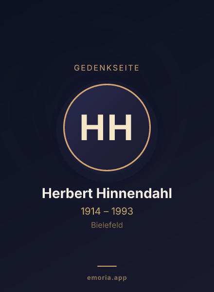 Gedenkportrait von Herbert Hinnendahl