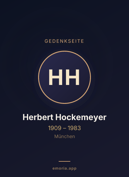 Gedenkportrait von Herbert Hockemeyer