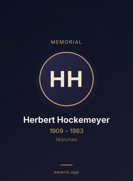 Memorial portrait of Herbert Hockemeyer