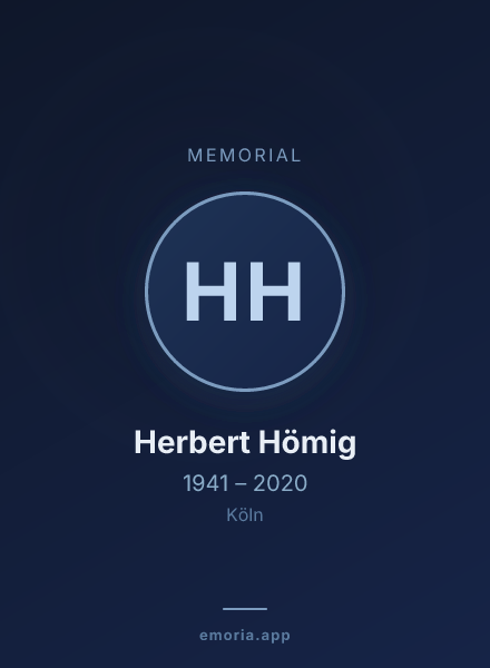 Memorial portrait of Herbert Hömig