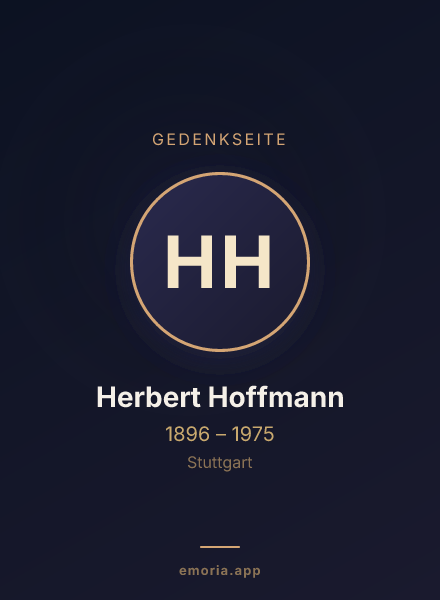 Gedenkportrait von Herbert Hoffmann