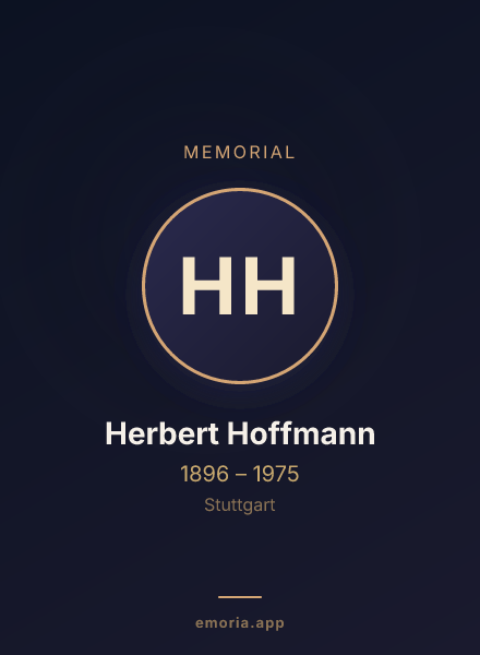 Memorial portrait of Herbert Hoffmann