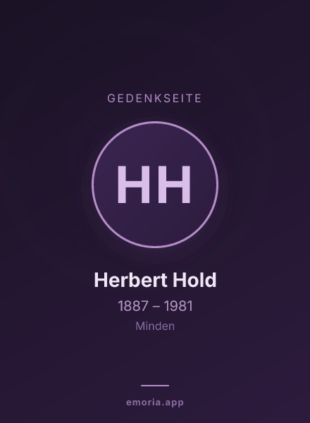 Gedenkportrait von Herbert Hold