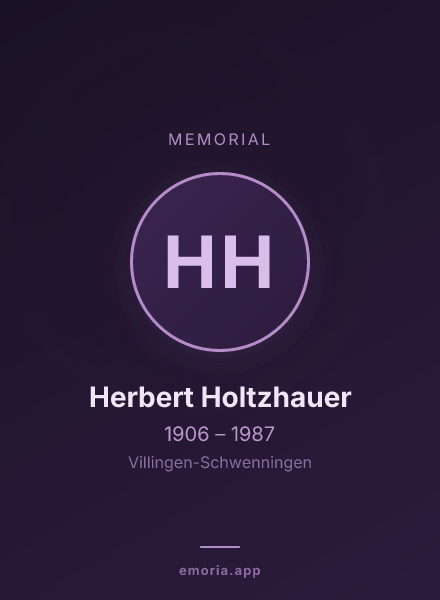 Memorial portrait of Herbert Holtzhauer