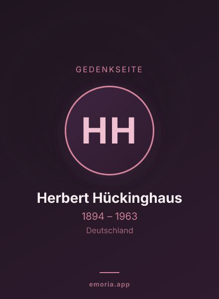 Gedenkportrait von Herbert Hückinghaus