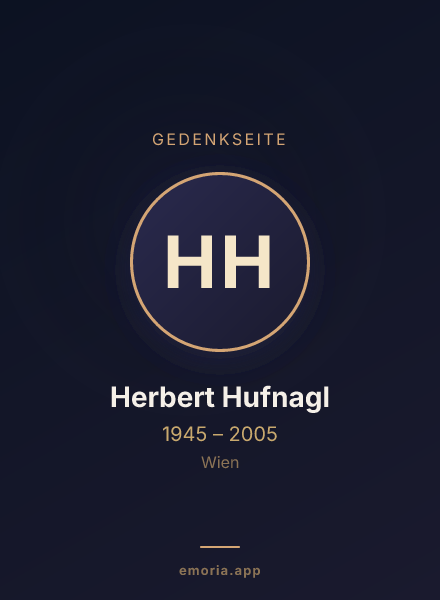 Gedenkportrait von Herbert Hufnagl