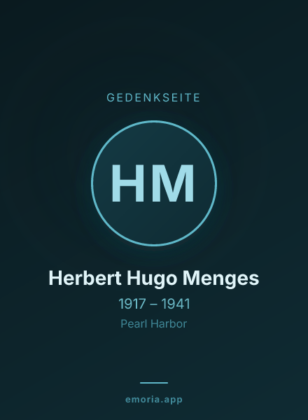 Gedenkportrait von Herbert Hugo Menges