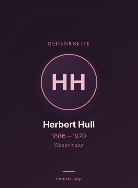 Gedenkportrait von Herbert Hull