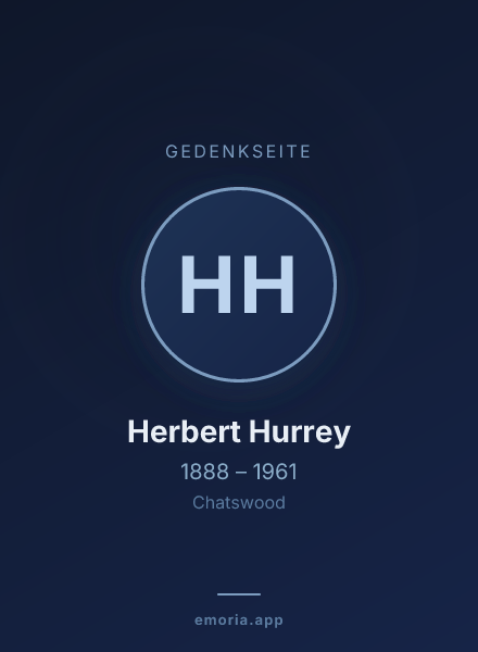 Gedenkportrait von Herbert Hurrey