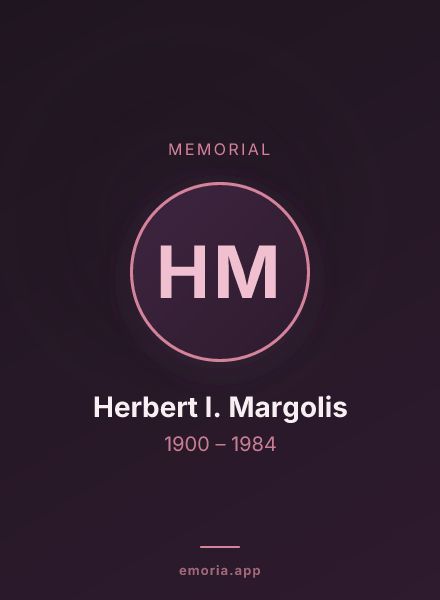 Memorial portrait of Herbert I. Margolis