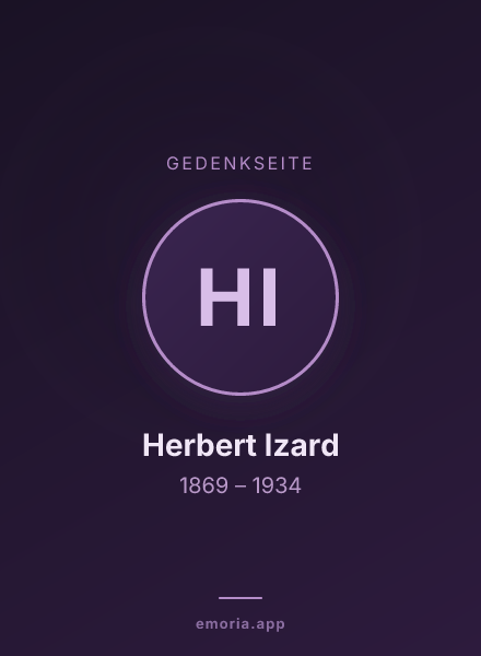 Gedenkportrait von Herbert Izard