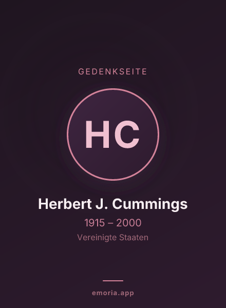 Gedenkportrait von Herbert J. Cummings