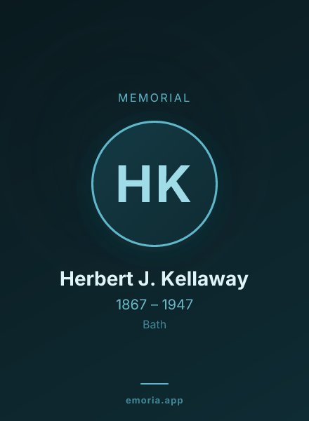 Memorial portrait of Herbert J. Kellaway