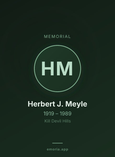 Memorial portrait of Herbert J. Meyle