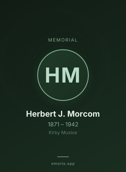 Memorial portrait of Herbert J. Morcom